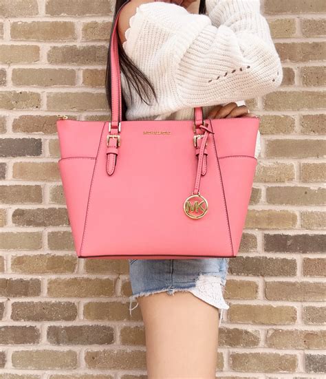 michael kors pink large tote bag|Michael Kors pink shoulder bag.